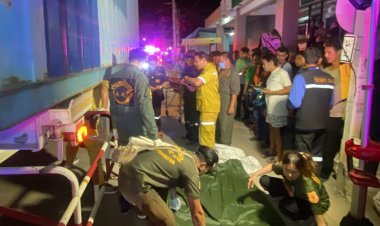 สลด! สาวขี่จยย.ชนหมาร่างกระเด็นเข้าใต้ท้องรถพ่วงถูกทับดับ