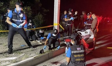 สลด!หนุ่มขับจยย.ไปรพ.ถูกลูกหลงคนขับรถส่งปลายิง 6 ล้อดับ