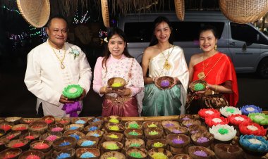 ชาวพิจิตรจัดงานลอยกระทงลาวาสายธาราดงกลางดวงประทีปนับหมื่นดวงตระการตา