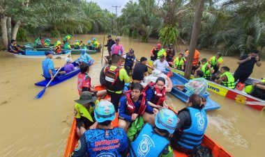 ชุมพรฝนหยุด'พ้อแดง'คลี่คลาย 'นาขา'หลังสวนยังอ่วมท่วมหนัก