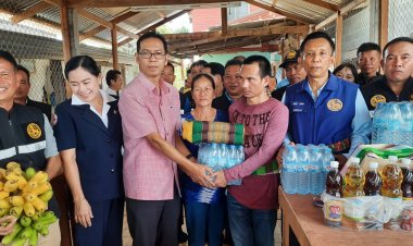 รองพ่อเมืองอำนาจฯนำคณะลงพื้นที่เยี่ยมให้กำลังใจคนไทยกลับจากอิสราเอล