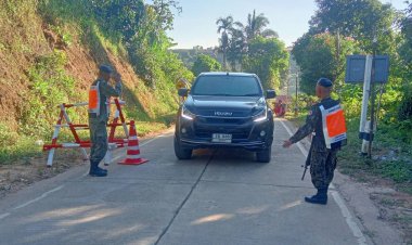 ปกครองอำเภอท่าสองยางเข้มสกัดแรงงานเถื่อนลอบเข้าไทย