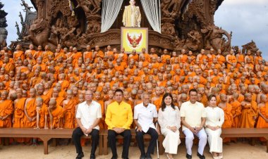 ชลบุรีบรรพชาสามเณร 300 รูป-จัดพิธี 5 ศาสนาถวายในหลวงร.9