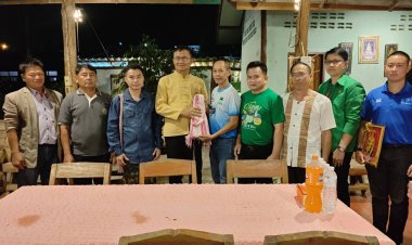 นายกต้อนพร้อมผู้นำท้องถิ่นต้อนรับนายนอภ.อุ้มผางคนใหม่