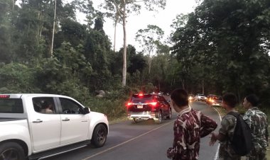 ระทึก!โขลงช้างครอบครัว"แม่แปลก"เขาใหญ่ตั้งด่านลอยดักเก็บส่วยอาหาร นทท.ลงเขากลับบ้าน