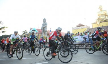 วังน้ำเขียวคึกคัก แห่"ปั่นสุขใจ ที่สุขสมบูรณ์"เพิ่มพื้นที่สีเขียวผื่นป่าทับลาน