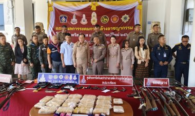 ศรีสะเกษกวาดล้างอาชญากรรมรับปีใหม่ยึดของกลางเพียบ