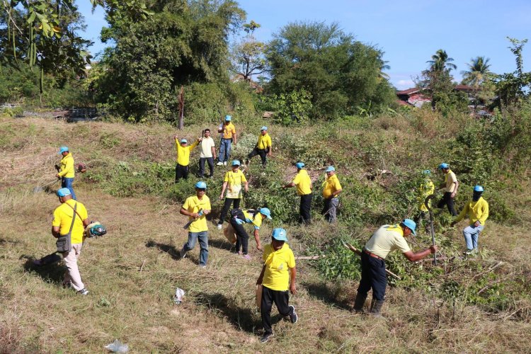 อำนาจเจริญพร้อมใจพัฒนาปรับปรุงภูมิทัศน์ถวายในหลวง ร.9