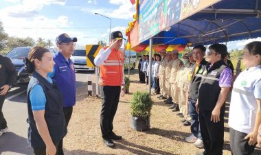 ผู้ว่าฯศรีสะเกษนำคณะลงพื้นที่ตรวจเยี่ยมจุดตรวจบูรณาการฯช่วงเทศกาลปีใหม่