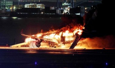 ญี่ปุ่นสยองซ้ำปีใหม่ เครื่องบินชนกันไฟยางสด 5 ศพ 379 ชีวิตรอดระทึก