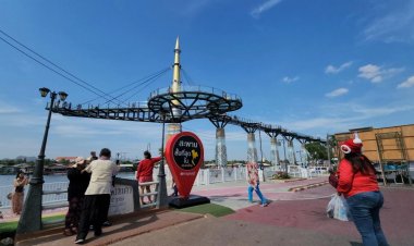 จุดเช็กอินแห่งใหม่ 'สกายวอล์ก@แม่กลองกาญจนบุรี'ชมวิวแม่น้ำสองสี แควน้อย-แควใหญ่