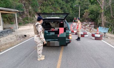 ท่าสองยางตั้งจุดสกัดแรงงานเถื่อนหลบหนีเข้าเมืองโดยผิดกฎหมาย