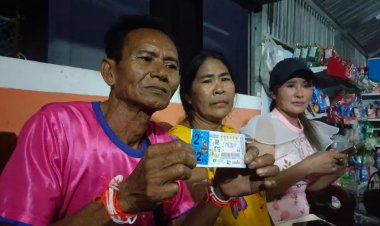 ฝันว่าโจรขึ้นบ้าน ควักเงินซื้อเลขที่บ้าน 2 ผัวเมียศรีสะเกษ ถูกหวย 12 ล้าน