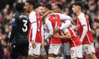 "อาร์เซน่อล" เปิดบ้านไล่ถล่ง "พาเลซ"ยับ 5-0 เก็บ 3 เเต้มขึ้นอันดับ 3