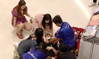 แตกตื่นทั้งห้าง!หนุ่มป่วยโรคซึมเศร้ากระโดดชั้น 2 ห้างดังปราจีนฯเจ็บสาหัส