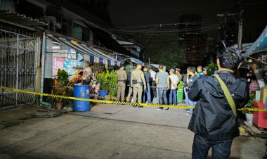ตำรวจสายสืบปืนโหดยิงหนุ่มเสียชีวิตหน้าบ้านพักย่านห้วยขวาง