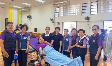 กาชาดศรีสะเกษออกหน่วยเคลื่อนรับบริจาคโลหิตที่อำเภอยางชุมน้อย