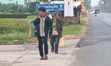 หนุ่มก่อสร้างถูกเทพาแฟนสาวท้อง 2 เดือนเดินจากโคราชกลับจันทบุรี