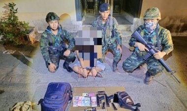 ทหารฉก.ราชมนูรวบหนุ่มเมียนมาพกปืน2กระบอกหวั่นก่อเหตุร้าย