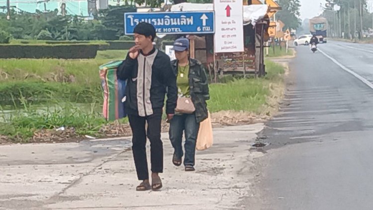 หนุ่มก่อสร้างถูกเทพาแฟนสาวท้อง 2 เดือนเดินจากโคราชกลับจันทบุรี