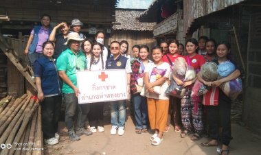 กิ่งกาชาดอำเภอท่างสองยางลุยเยี่ยมกลุ่มเปราะบางบ้านแม่หละ