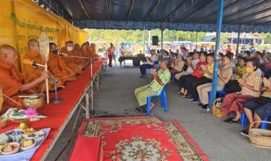 ชาวแสมสาร ร่วมทำบุญไหว้บรรพบุรุษและสัมภเวสี คุ้มครองและขับไล่สิ่งเลวร้าย