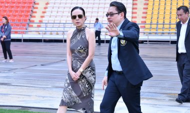 "มาดามแป้ง" ตรวจความพร้อมสภาพสนามราชมังฯก่อนคัดบอลโลก