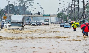ฝนถล่มสัตหีบจมบาดาลฉับพลัน ถนนสุขุมวิทรถติดหนึบ