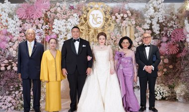 ดร.จิรายุ-ท่านผู้หญิงอรนุช ร่วมแสดงความยินดีงานฉลองมงคลสมรส "วริฎด์ศรียา-จิรุตถ์"