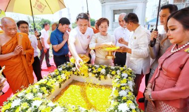 สมเด็จพระมหาวีรวงศ์ วางศิลาฤกษ์อาคารสมเด็จพระพุฒาจารย์วัดบางหลวงหัวป่า