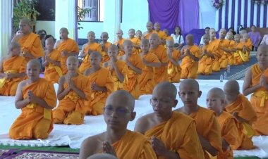 ชลบุรี จัดพิธีบรรพชาสามเณร เฉลิมพระเกียรติกรมสมเด็จพระเทพรัตนราชสุดาฯ