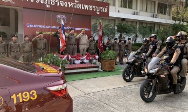 รอง ผบช.ภาค 6 ปล่อยแถวกวาดล้างอาชญากรรม เข้มบังคับใช้ ก.ม."สงกรานต์ 2567"