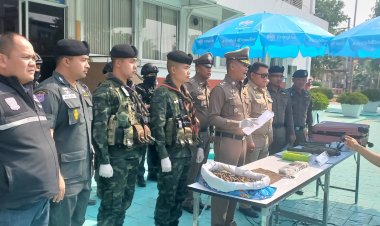 ตำรวจตากตรวจยึดอาวุธสงครามพร้อมเครื่องกระสุนเตรียมส่งข้ามแดน