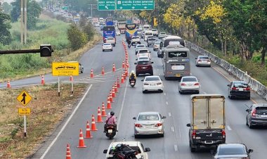สายเหนือ "ถนนเอเชีย-พหลฯ" รถสะสมมาก แห่กลับฉลองสงกรานต์