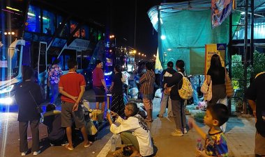 อำนาจเจริญเสริมรถโดยสารกว่า 20 คันส่งปชช.กลับทำงานหลังเสร็จสิ้นฉลองสงกรานต์