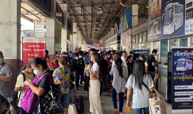 คนอีสานแห่กลับ กทม.หลังฉลองสงกรานต์  ถนนมิตรภาพ- บขส.เนืองแน่น