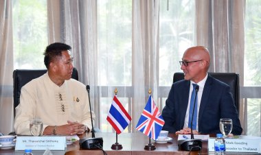 พ่อเมืองชลบุรีต้อนรับเอกอัครราชทูตอังกฤษเข้าหารือความร่วมมือด้านการค้าและการลงทุน