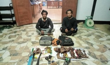 จนท.เขตพันธุ์สัตว์ป่าห้วยศาลาบุกรวบพรานชำแหละ"ลิงกัง"สัตว์ป่าหายาก