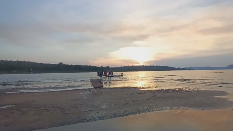 จุดเช็ดอินใหม่หน้าแล้ง หาดทรายกลางเขื่อนลำแชะครบุรี วิวอลังการหลักล้านที่ครบุรี