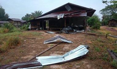 ฝนถล่ม ลมกรรโชกแรง 5 อำเภออำนาจเจริญพัง 114 หลังคาเรือน