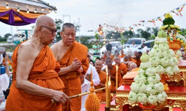 'สมเด็จธงชัย' ประธานพิธีสมโภชใหญ่ 'พระแท่นวัชรอาสน์' จำลอง ถวายเป็นพระราชกุศล