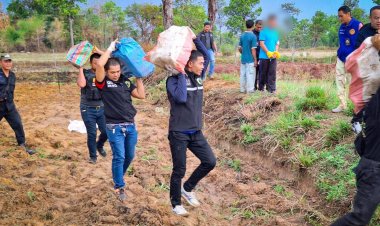 ทหารพรานที่ 23สนธิกำลังชุดปฎิบัติการ 238 จับเอเย่นต์ขนยาบ้ากว่า 6 แสนเม็ด