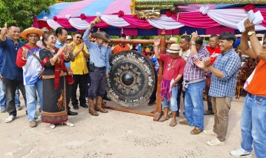 นอภ.ยางชุมน้อยลั่นฆ้องชัย เปิดงานประเพณีบุญบั้งไฟชุมชนบ้านผักขะ