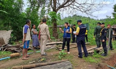 กิ่งกาชาดอำเภอท่าสองยาง-ทพ..3508-อปท. ร่วมสร้างบ้านที่อยู่อาศัยแก่ผู้ยากไร้