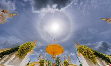 มหัศจรรย์พระอาทิตย์ทรงกรดทำบุญครบรอบมรณภาพ 1ปี "หลวงปู่แสง  ญาณวโร"