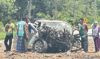 คนร้ายดักบึ้มหวังสังหารทหารขณะขับรถออกทำธุระทีศรีสาคร บาดเจ็บ 1 นาย