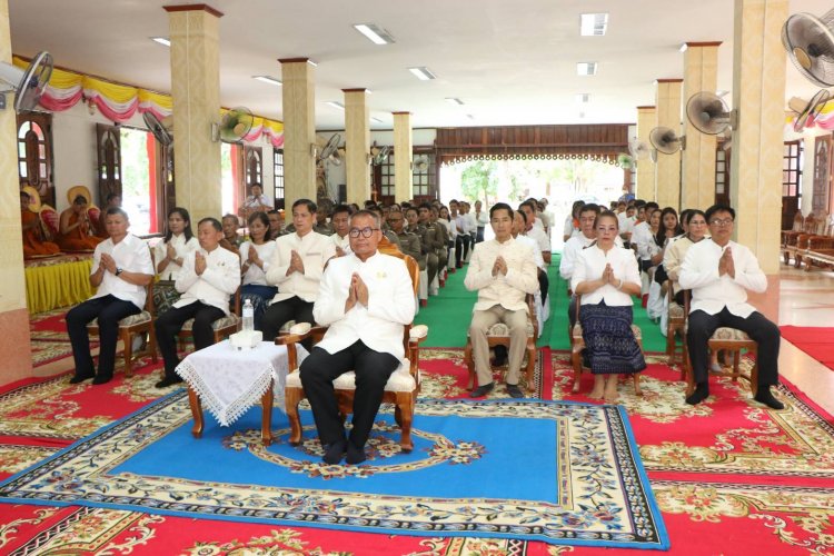 อำนาจเจริญพร้อมใจสวดพระพุทธมนต์ ถวายพระราชกุศลในหลวงร.9
