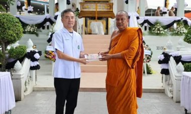 “พระครูแจ้”มอบเงิน 100,000 บาท ให้โรงพยาบาลพระสมุทรเจดีย์สวาทยานนท์