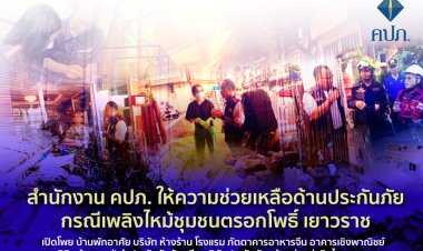 คปภ.ให้ความช่วยเหลือด้านประกันภัย กรณีเพลิงไหม้ชุมชนตรอกโพธิ์ เยาวราช