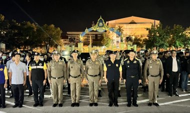ชัยภูมิปล่อยแถวออกตรวจสถานบริการร้านเหล้าเข้มเพื่อป้องปรามอาชญากรรมยาเสพติด